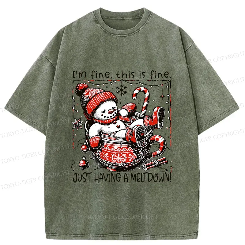 Tokyo-Tiger Christmas Disaster Washed T-Shirt