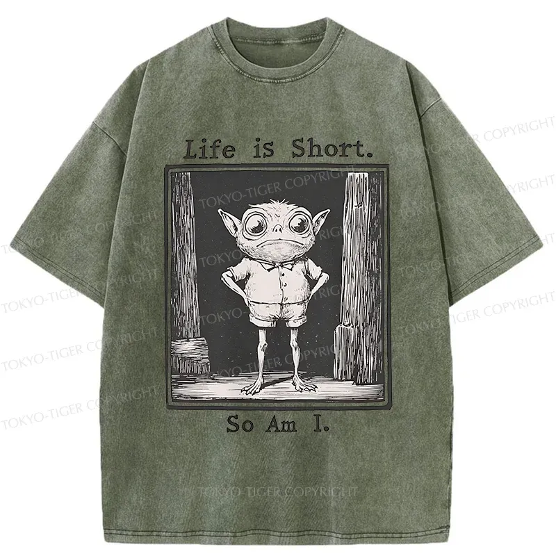 Tokyo-Tiger Short Life Of A Goblin Washed T-Shirt