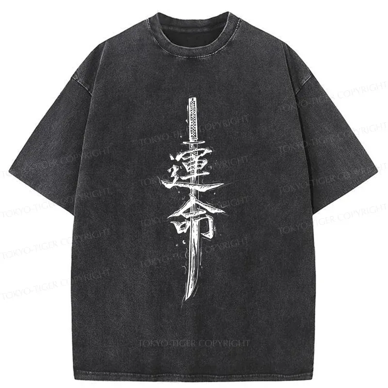 Tokyo-Tiger Destiny Kanji Washed T-Shirt