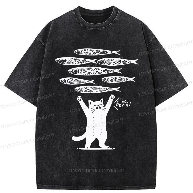 Tokyo-Tiger The Lucky Cat Washed T-Shirt