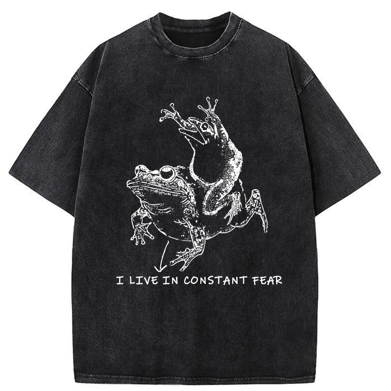 Tokyo-Tiger I Live In Constant Fear Washed T-Shirt