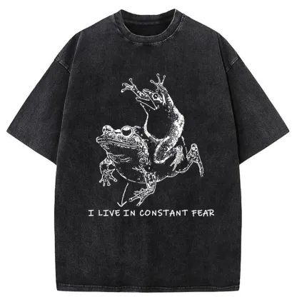 Tokyo-Tiger I Live In Constant Fear Washed T-Shirt