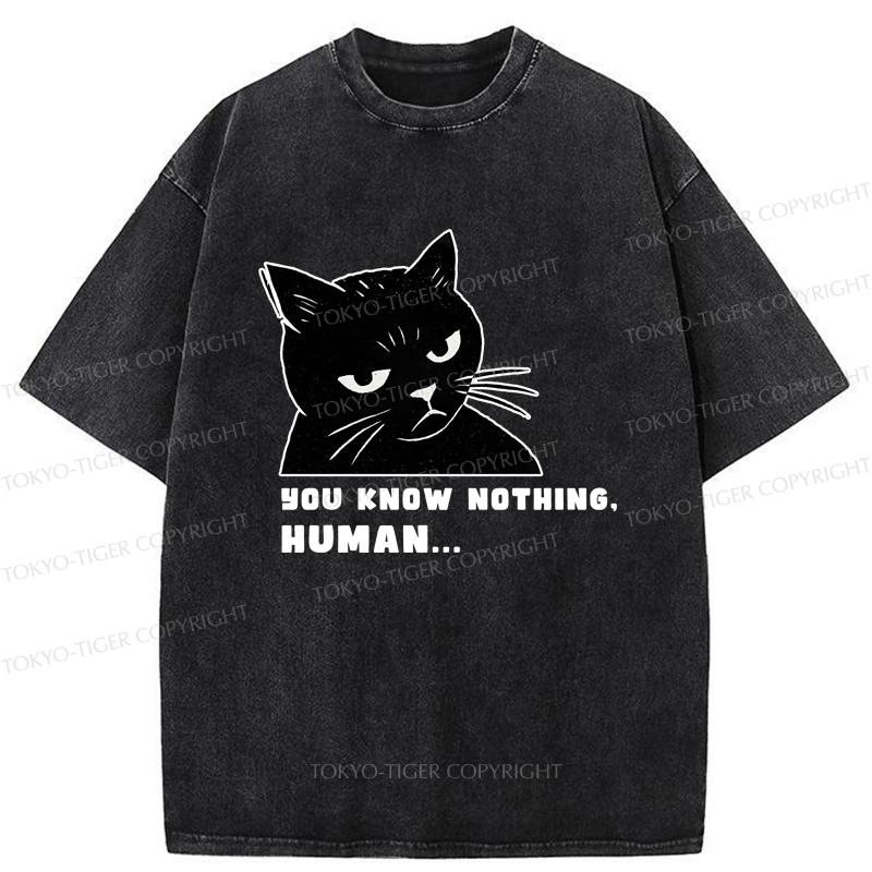 Tokyo-Tiger Cat:You Know Nothing,Human Washed T-Shirt