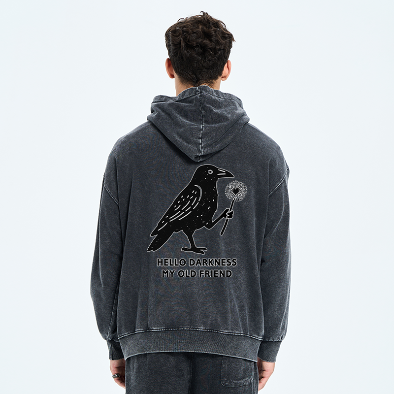 Tokyo-Tiger My Old Friend The Crow Washed Zip Hoodie