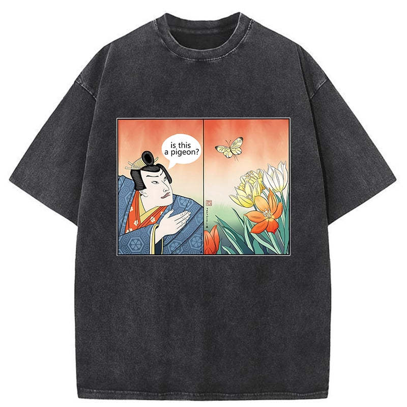 Tokyo-Tiger Is This A Pigeon Washed T-Shirt