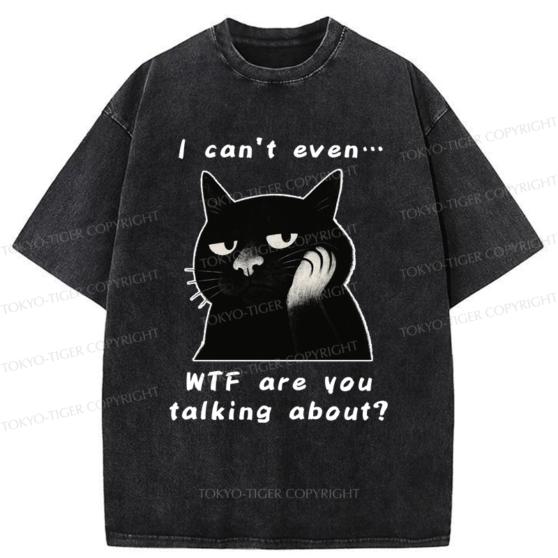 Tokyo-Tiger The Speechless Cat Washed T-Shirt
