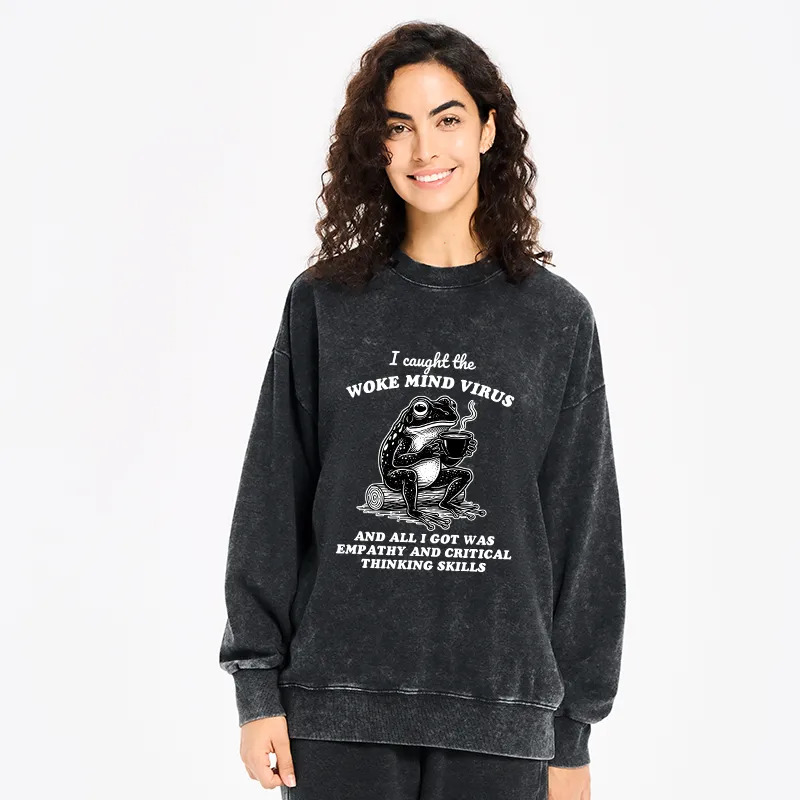 Tokyo-Tiger Awakened Thinking Virus Frog Washed Sweatshirt