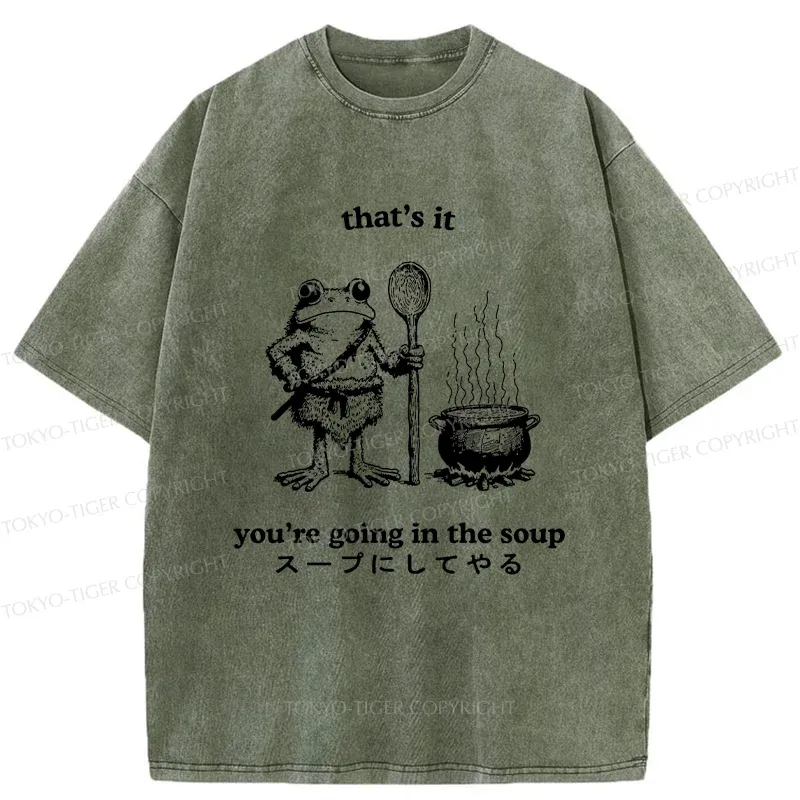 Tokyo-Tiger Fool 're Going In The Soup Washed T-Shirt
