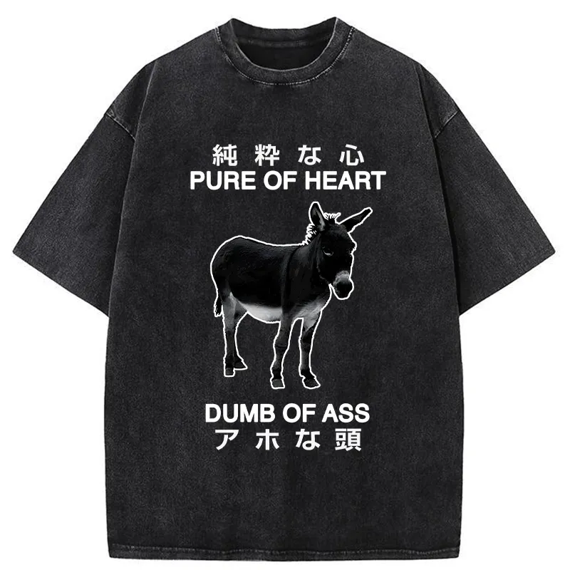 Tokyo-Tiger Pure Of Heart Dumb Of Ass Washed T-Shirt