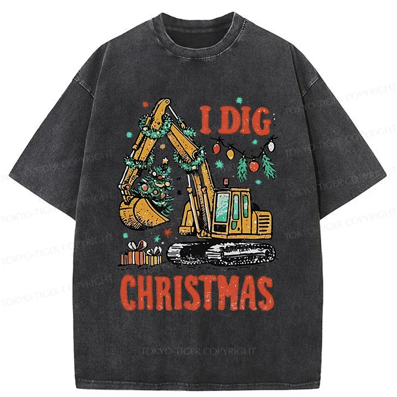 Tokyo-Tiger I Dig Christmas Washed T-Shirt