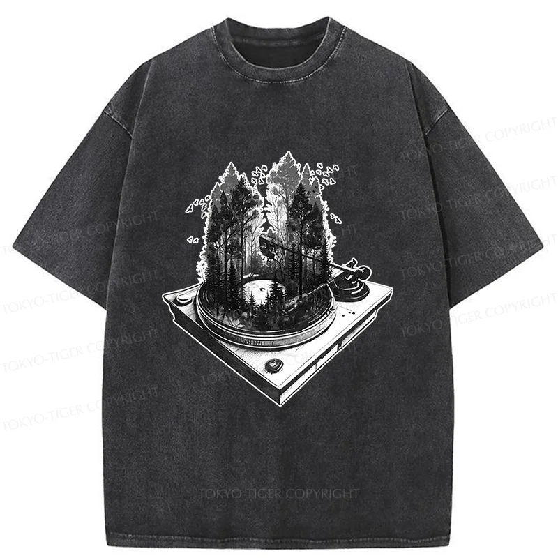 Tokyo-Tiger Music Forest Washed T-Shirt