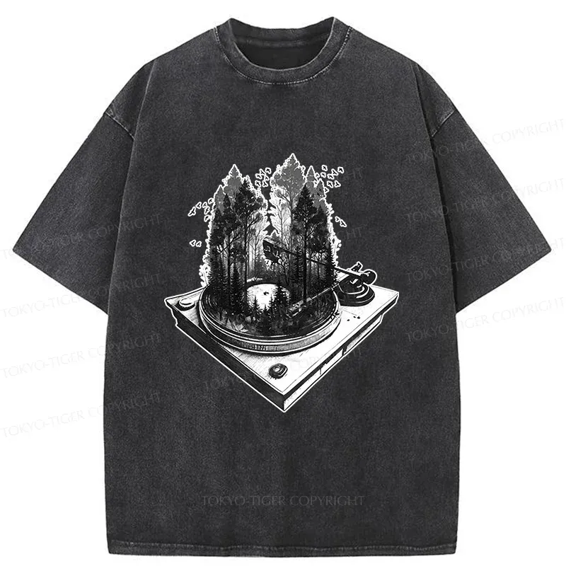 Tokyo-Tiger Music Forest Washed T-Shirt