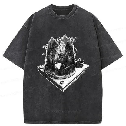 Tokyo-Tiger Music Forest Washed T-Shirt