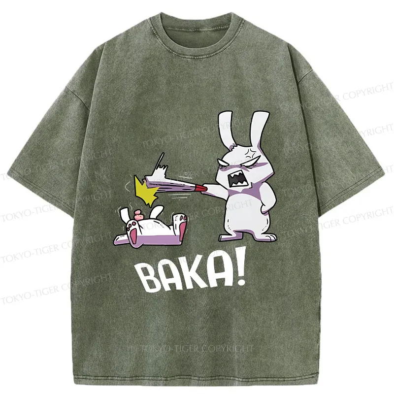 Tokyo-Tiger Stupid Rabbit Washed T-Shirt