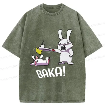 Tokyo-Tiger Stupid Rabbit Washed T-Shirt
