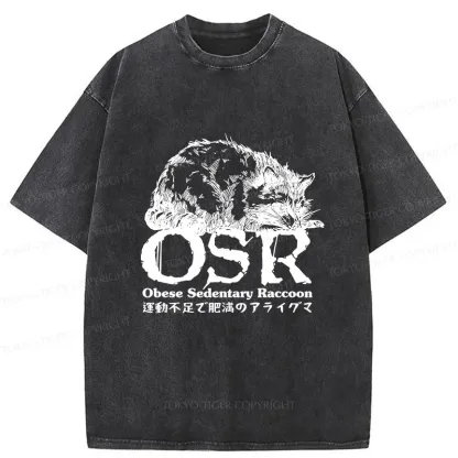 Tokyo-Tiger Fat Raccoon Washed T-Shirt