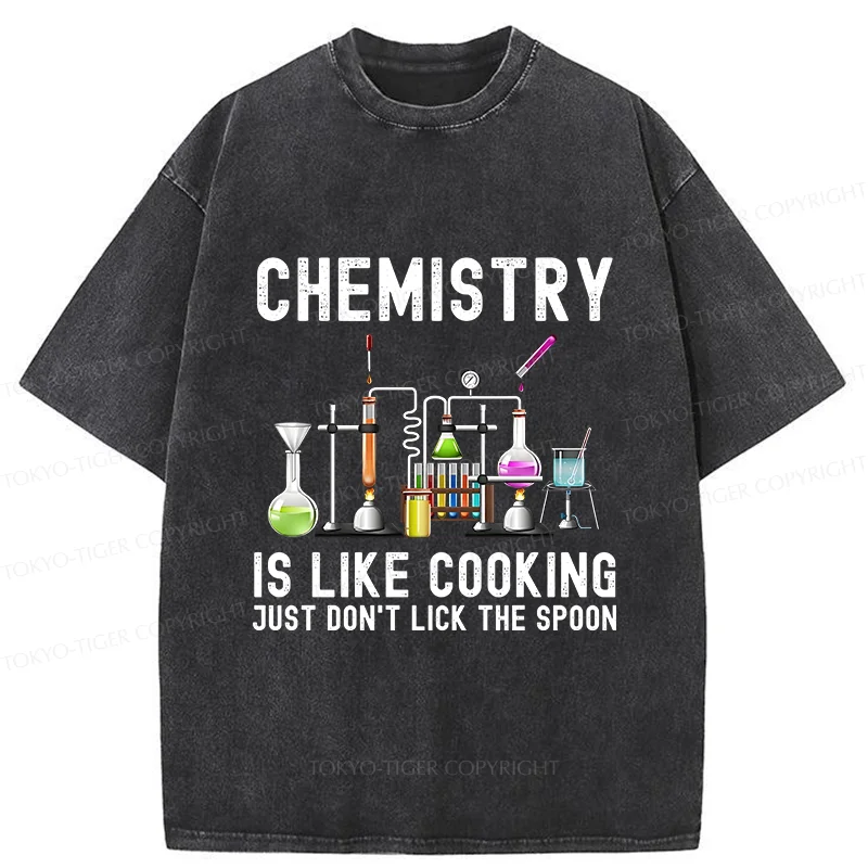 Tokyo-Tiger Interesting Chemistry Washed T-Shirt