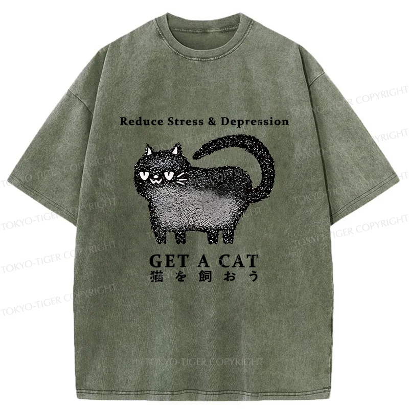 Tokyo-Tiger Adopt A Cat Washed T-Shirt