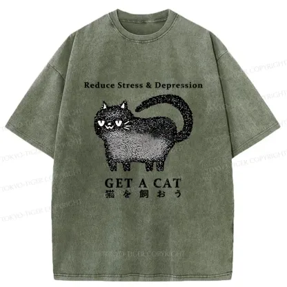 Tokyo-Tiger Adopt A Cat Washed T-Shirt