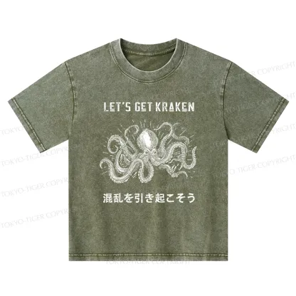 Tokyo-Tiger Funny Octopus：Let’s Get Kraken Washed T-Shirt