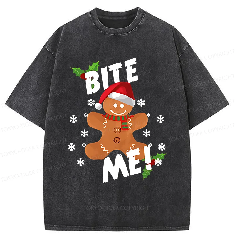 Tokyo-Tiger Eat The Gingerbread Man Washed T-Shirt