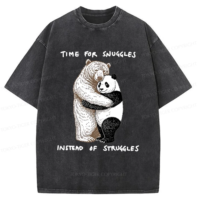 Tokyo-Tiger Hugging Bears Washed T-Shirt