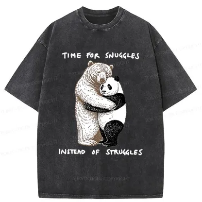 Tokyo-Tiger Hugging Bears Washed T-Shirt