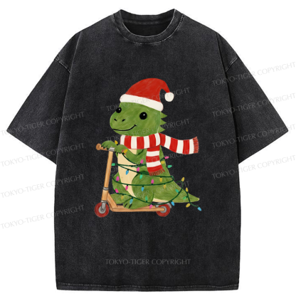 Tokyo-Tiger The Cool Christmas Dino Washed T-Shirt