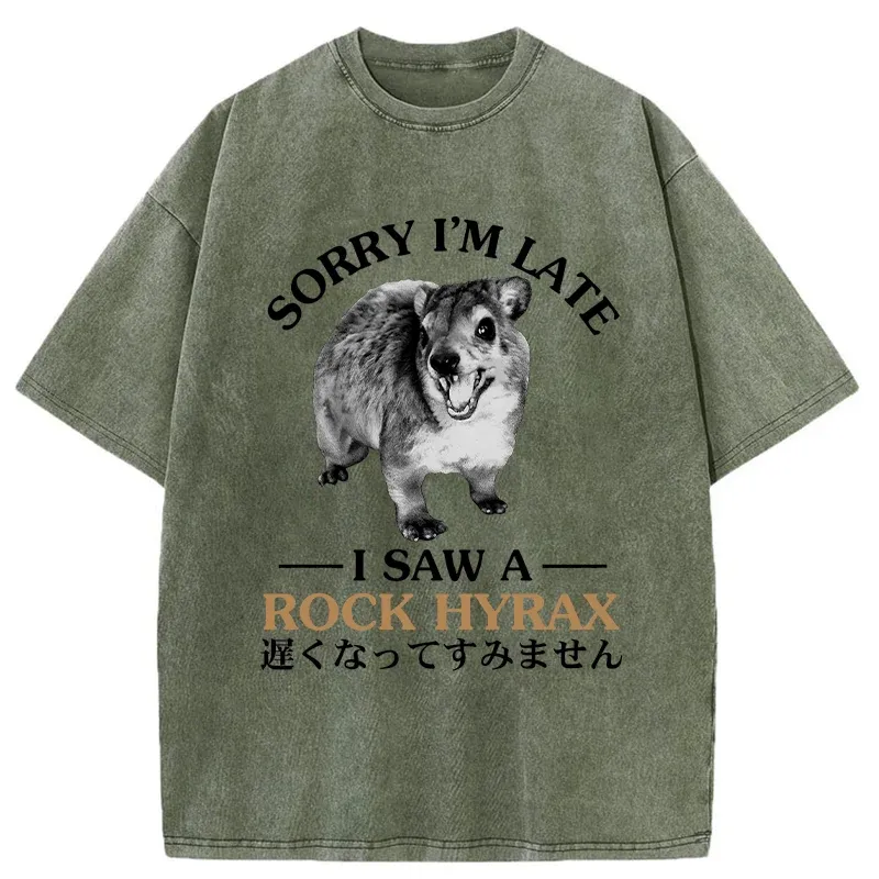 Tokyo-Tiger Rock Hyrax Japanese Washed T-Shirt