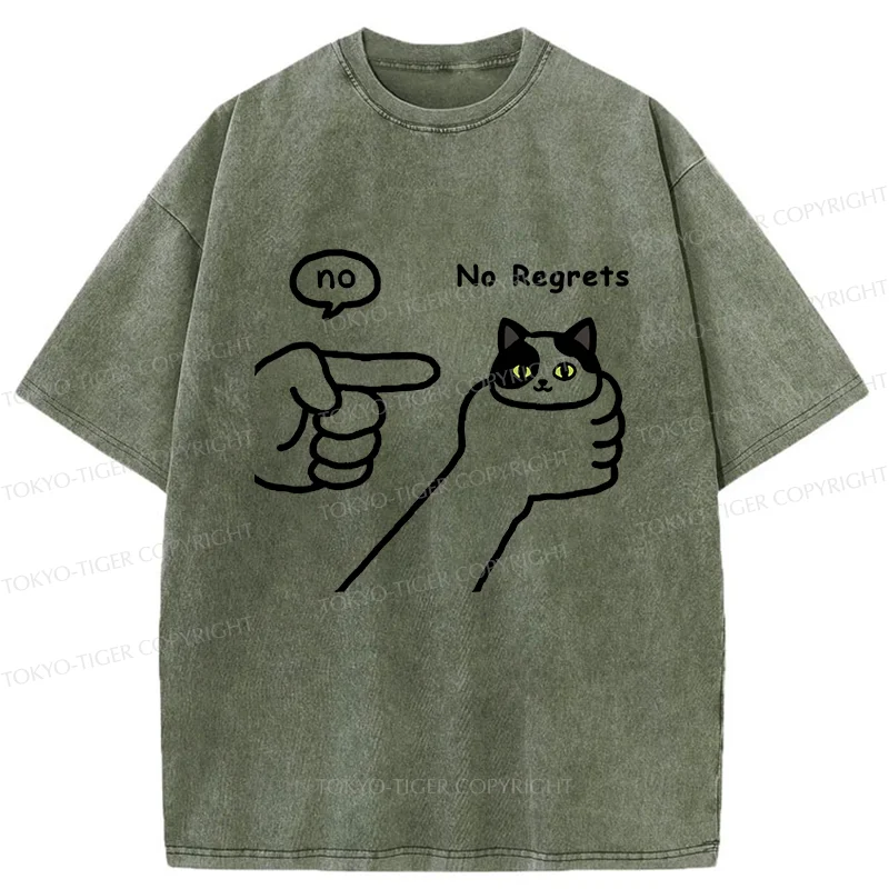 Tokyo-Tiger Criticized Cat Washed T-Shirt