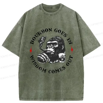 Tokyo-Tiger Whiskey Funny Meme Washed T-Shirt