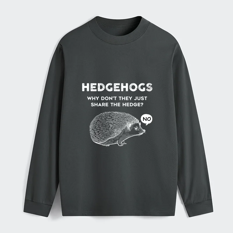 Tokyo-Tiger Funny Hedgehog Classic Long Sleeve T-Shirt