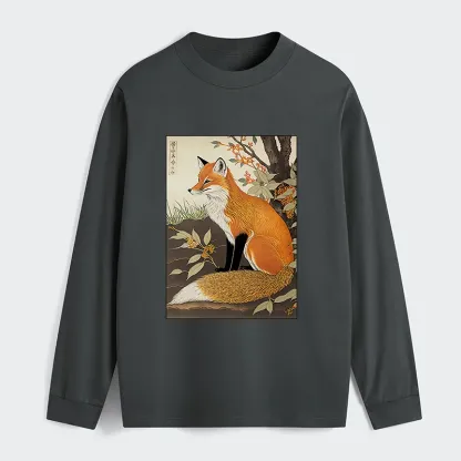 Tokyo-Tiger Ukiyo-e Fox Classic Long Sleeve T-Shirt