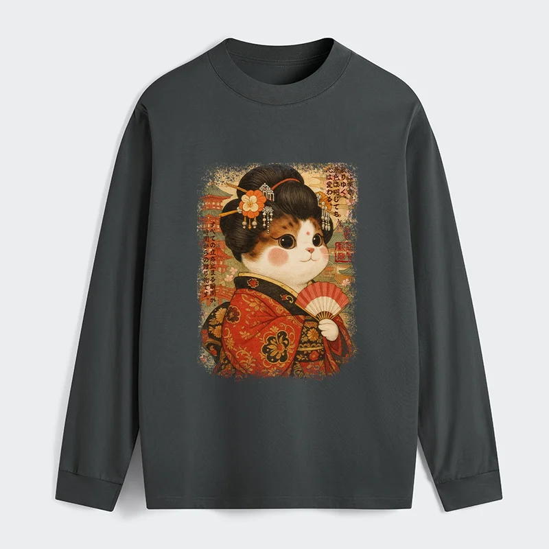 Tokyo-Tiger Ukiyoe Japanese Cat Princess Classic Long Sleeve T-Shirt