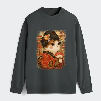 Tokyo-Tiger Ukiyoe Japanese Cat Princess Classic Long Sleeve T-Shirt
