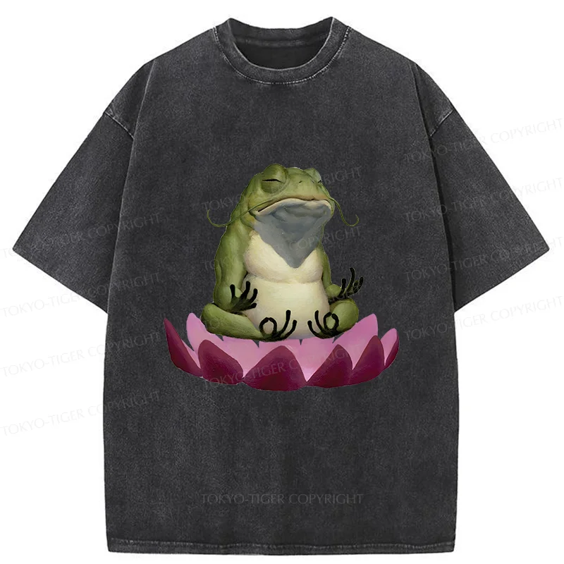 Tokyo-Tiger Zen Frog Washed T-Shirt