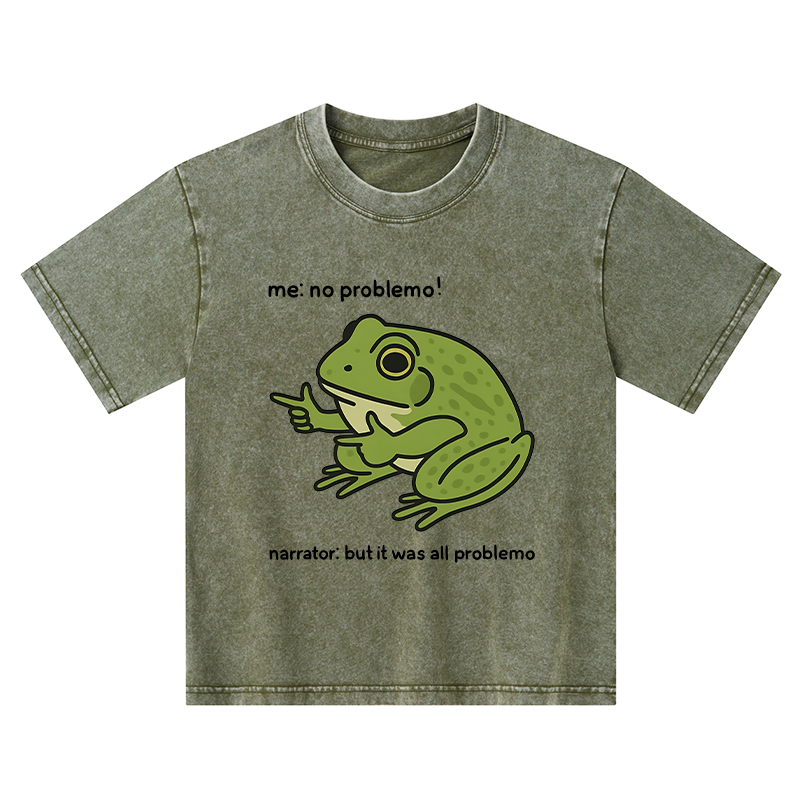Tokyo-Tiger Stupid Frog Meme Kids Washed T-Shirt