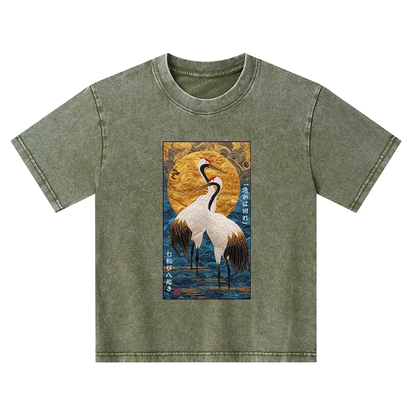 Tokyo-Tiger Fall Seven, Rise Eight - Haste Makes Waste Kids Washed T-Shirt
