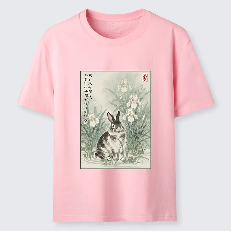 Tokyo-Tiger Little Rabbit Beneath the Blooming Irises Classic T-Shirt