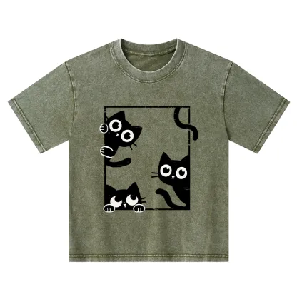 Tokyo-Tiger Looking At Your Cats Kids Washed T-Shirt
