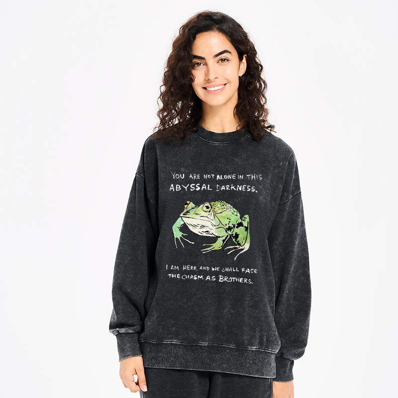 Tokyo-Tiger Support Your Frog Friends Washed Sweatshirt