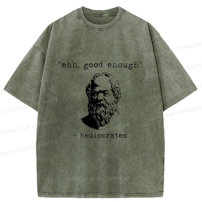 Tokyo-Tiger Mediocrates Meme Washed T-Shirt