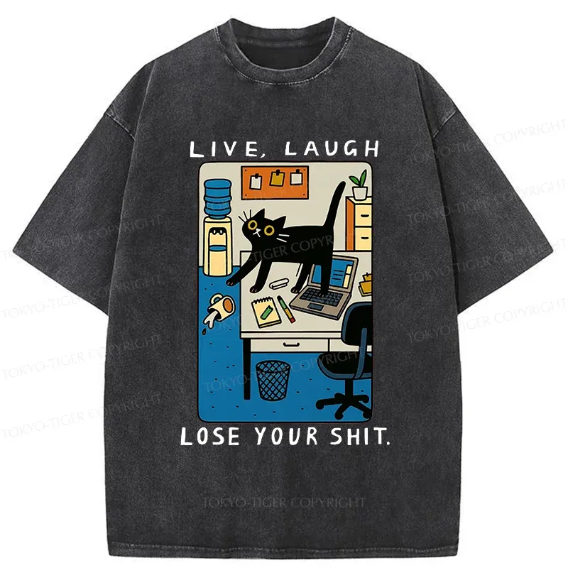 Tokyo-Tiger Cat Lose Your Shit Washed T-Shirt