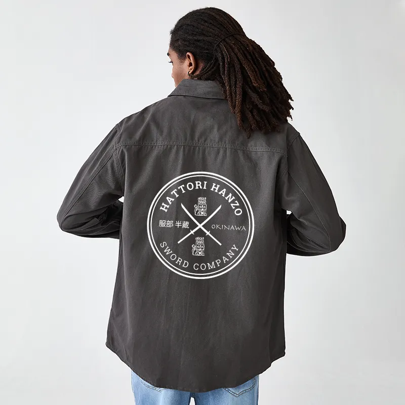 Tokyo-Tiger Hattori Hanzo Sword Men's Corduroy Work Jacket