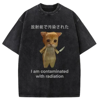 Tokyo-Tiger Kitten Contaminated By Radiation Washed T-Shirt