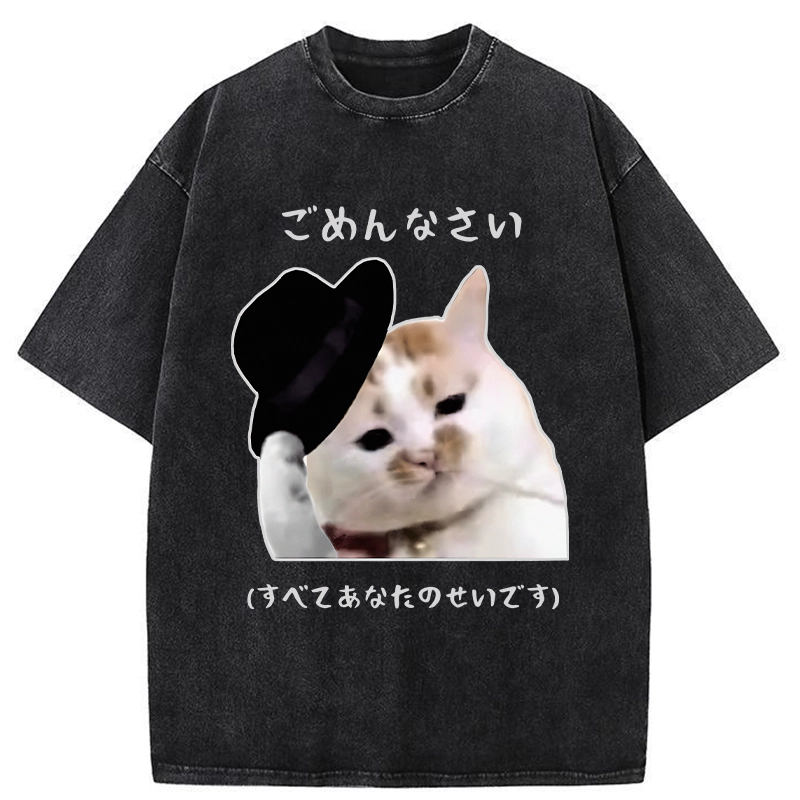 Tokyo-Tiger Sorry It's All Your Fault Washed T-Shirt