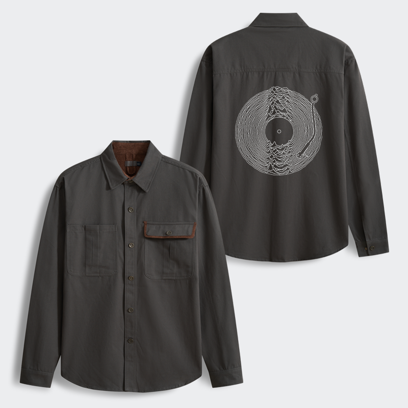 Tokyo-Tiger Record Player Japanese Men's Corduroy Work Jacket