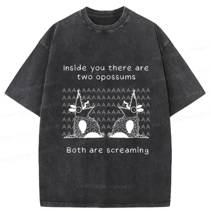 Tokyo-Tiger Screaming Opossums Washed T-Shirt