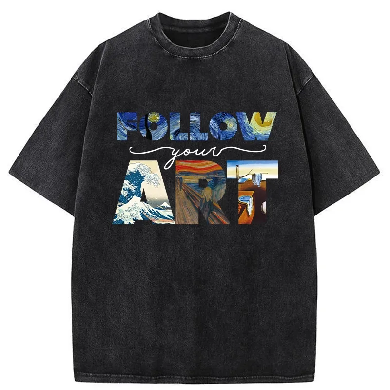 Tokyo-Tiger Follow Your Art Japan Washed T-Shirt