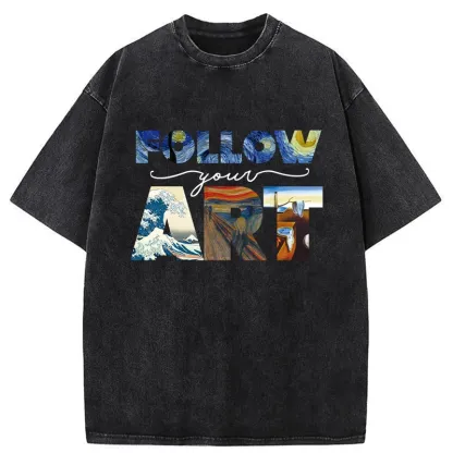 Tokyo-Tiger Follow Your Art Japan Washed T-Shirt